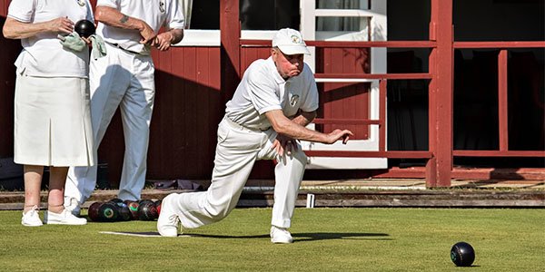 Old Man Playing Bowls