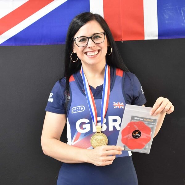 Kate Clarke Holding Slirp